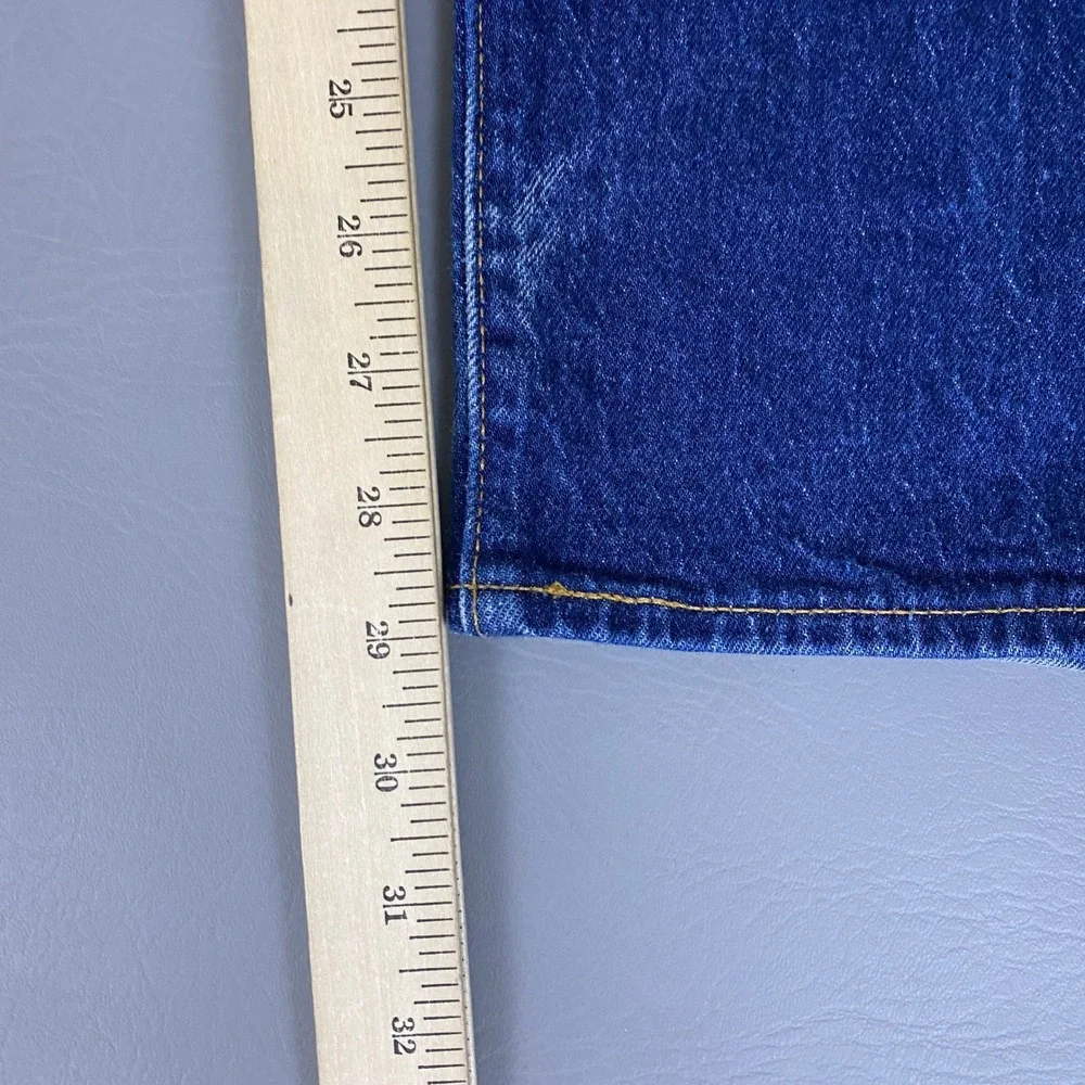 Levis Premium 501 93 Straight Jeans Men's 34x32 -Fit 34x30 Dark Blue Button Fly